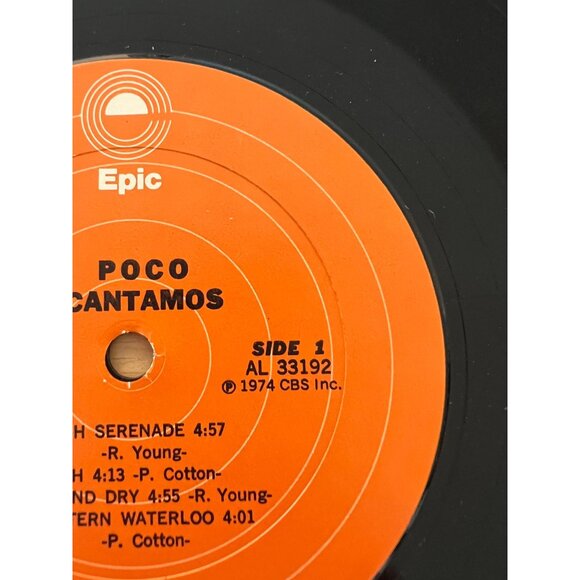 Poco "Cantamos" 12" Vinyl Record Album Epic 1974 Vintage AL 33192 - Picture 5 of 6